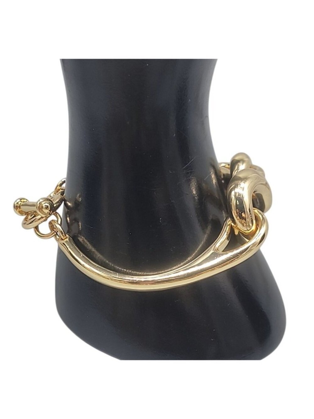 Roberto RFM L infinito Bracelet Bikini Line Gold Tone Metal Link Size 6.5" - Picture 2 of 12